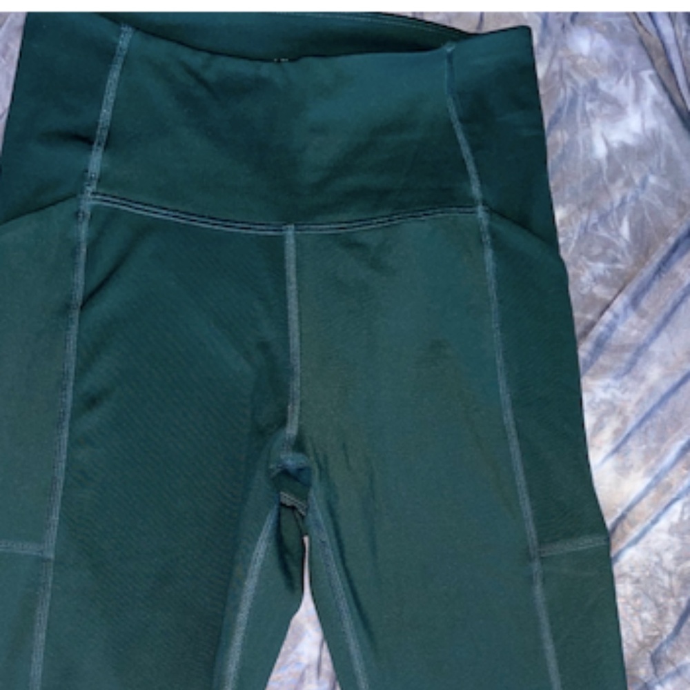 Girlfriend Collective Green High Rise Leggings Sz S workout yoga